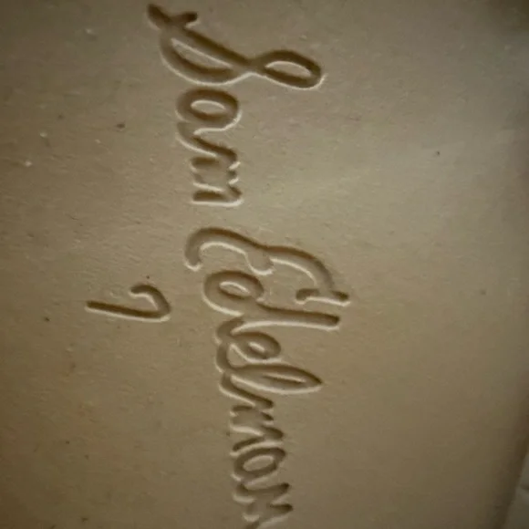 Sam Edelman Lex Combat Boots Cream Sesame Suede Leather Size 7 - Picture 10 of 13